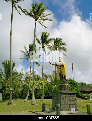 Ursprünglichen Statue von König Kamehameha I Kapa'au North Kohala Bezirk Big Island Hawaii Stockfoto