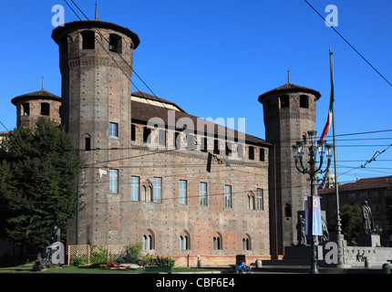 Italien, Piemont, Turin, Piazza Castello, Palazzo Madama, hintere Fassade, Stockfoto
