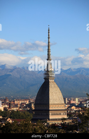 Italien, Piemont, Turin, Mole Antonelliana, Gesamtansicht, Skyline, Stockfoto