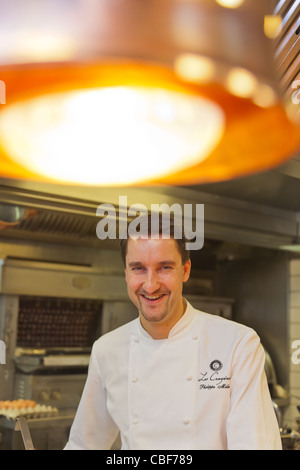 Porträt der Küchenchef Philippe Mille, Mitglied der "Relais & Châteaux" Kette, Les Crayères ist die weltweit einzigartige illustration Stockfoto