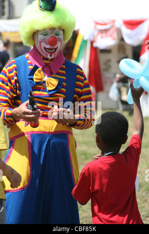 Detail der Clown auf ethnische Veranstaltung in Rom Italien Stockfoto