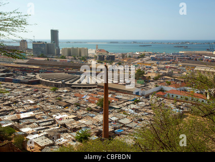 Blick auf Hafen Luanda, Angola Stockfoto