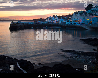 Abenddämmerung an der St Mawes Cornwall England UK Stockfoto