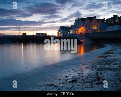 Abenddämmerung an der St Mawes Cornwall England UK Stockfoto