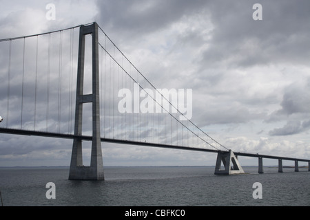 Der Öresund oder die Öresund-Brücke. Die Brücke verbindet Schweden und Dänemark, und es ist die längste Straße und Schiene Brücke in Europa Stockfoto