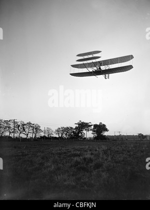 Orville Wright Pilotierung Flug 46 im Jahre 1905 Stockfoto