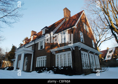 Zu Hause in Wäldern Hill, Queens in New York nach einem Schneesturm am 31. Januar 2005. (© Frances M. Roberts) Stockfoto