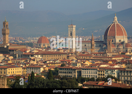 Italien, Toskana, Florenz, Skyline, allgemeine Panoramablick, Stockfoto