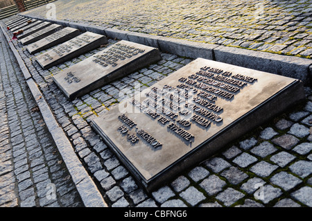 Denkmal für die Toten im KZ Auschwitz II Berkenau WW2 Nazi Stockfoto