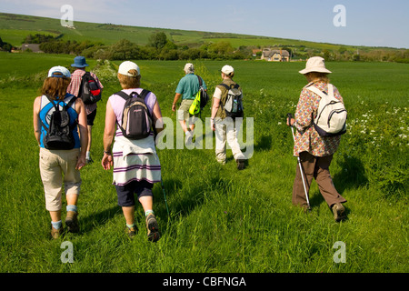 Brightstone, Großbritannien, England, Isle of Wight, nachmittags Tee und Kuchen, Yafford, Wanderer, Limerstone, Brighstone, Walking Festival Stockfoto