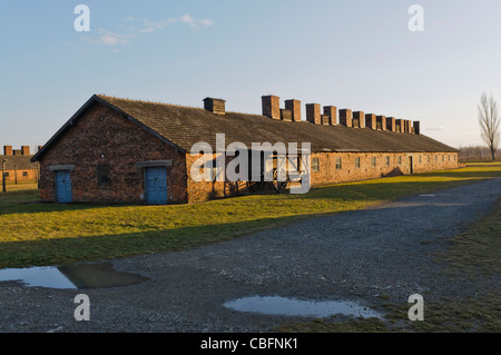 Gemauerte Küche barracks in Auschwitz II Berkenau WW2 Nazi-Konzentrationslager Stockfoto