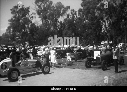 1960er Jahre Auto Show südlichen Kalifornien Rennen Autos Sportwagen geparkt Stockfoto