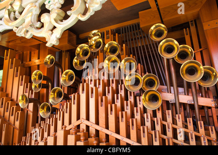 Dutch Straße Orgel - Australian Fair Melbourne Victoria Keyframe Noten vom historischen europäischen Organ von der Tätigkeitsschnittes Stockfoto