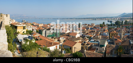 Panorama von Nauplia in Griechenland einer der größten touristischen Orte Stockfoto