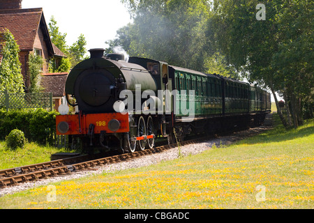 WD, 198, Royal Engineer, Steam Railway, Ashey, Ryde, Isle of Wight, England, Großbritannien Stockfoto