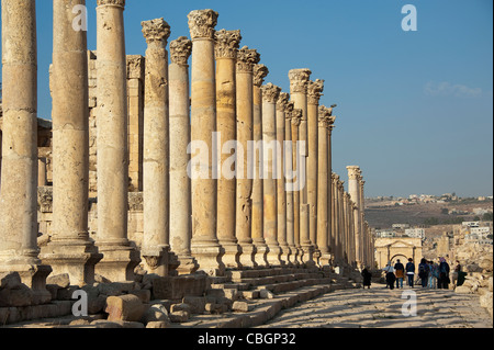 Spalten in Jeresh, Jordanien Stockfoto