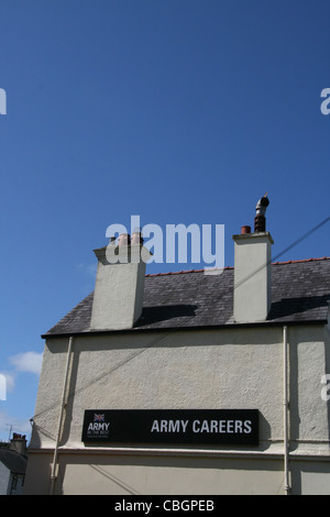 britische Armee Karriere Büro in Bangor, wales Großbritannien uk Stockfoto