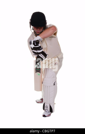 Hallo Key Bild des Cricket Schlagmann. Stockfoto