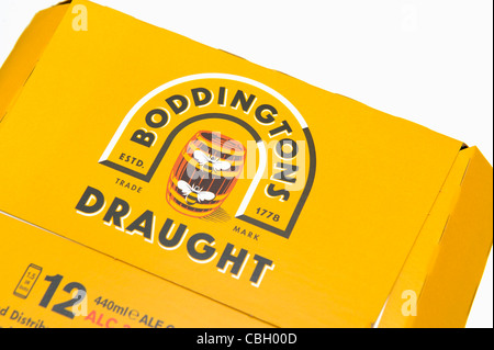 12-Pack mit Boddingtons Tiefgang bitter England UK Stockfoto