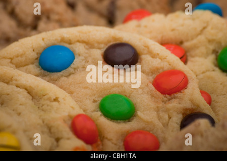 Cookies auf dem Display auf dem örtlichen Bauernmarkt. Stockfoto