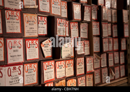 Player Piano Musikrollen Stockfoto