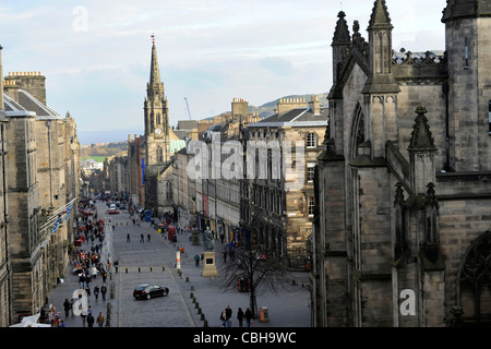 Royal Mile in Edinburgh, Schottland. Stockfoto