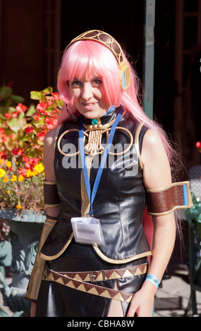 Junge Frau verkleidet, während die Lucca Comics und Spiele Festival, 2011 Toskana, Italien Stockfoto