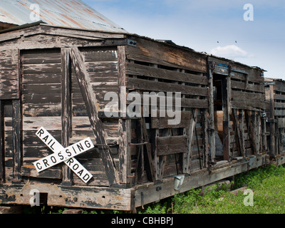 2-1910 D & RG RR Boxcar. Museum of the Mountain West in Montrose, Colorado. Stockfoto