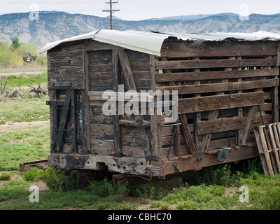 2-1910 D & RG RR Boxcar. Museum of the Mountain West in Montrose, Colorado. Stockfoto