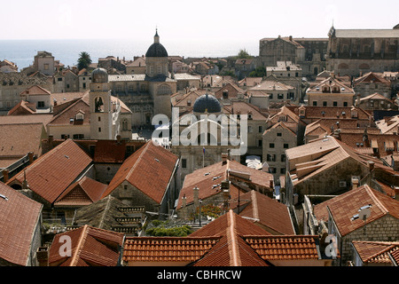 Terrakotta Dach TOP Aussicht über alte Altstadt DUBROVNIK Kroatien 5. Oktober 2011 Stockfoto