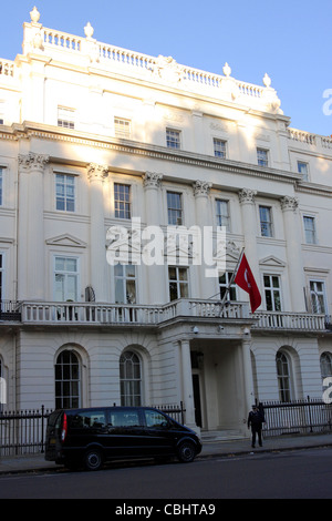 Die türkische Botschaft am Belgrave Square in London. Stockfoto