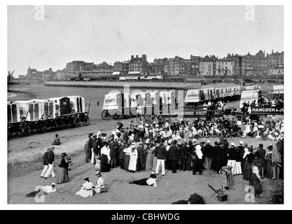 Margate am Meer Stadt Kent England Maidstone Cliftonville Garlinge Palm Bay Westbrook Badekarren schwimmen Schwimmer Wagen Stockfoto