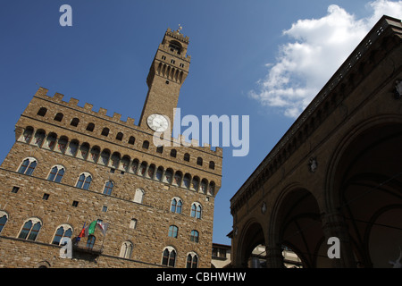 Palazzo Vecchio auf der Piazza della Signoria, Florenz, Italien Stockfoto