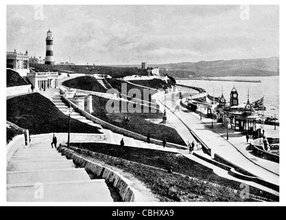 Plymouth Hacke öffentlichen Raum englischen Stadt Sound Smeaton Tower Tinside Pool Strandpromenade esplanade Stockfoto