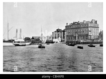 Great Eastern Hotel Harwich Essex England Hafen Port Nordsee Container Trinity House Fähre das Hafen Dock Kai Dampfer Dampf Stockfoto