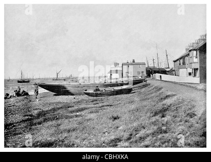 Whitstable Küstenstadt Kent England Austern Oyster Festival Angeln Boot Weststrand Stockfoto