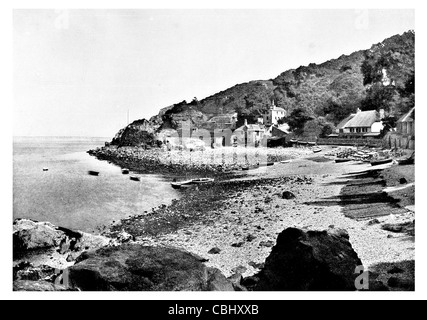 Torquay Strand Babbacombe Oddicombe Torbay Devon England Angeln am Meer Strand Stockfoto