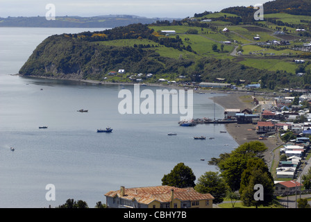 Sightseen Quinchao Insel Chiloé, Lake District, Chile Stockfoto