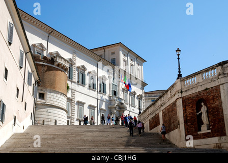 Quirinalspalast in Rom - Residenz des italienischen Staatspräsidenten. Stockfoto