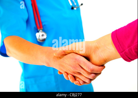 Ärzte, die Hände schütteln Stockfoto