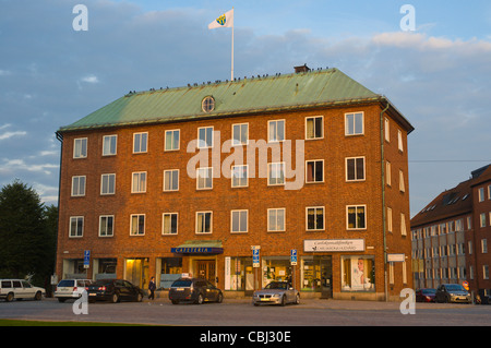 Wohnhaus am wichtigsten Platz Stortorget Karlskrona in Blekinge Grafschaft Schweden Südeuropa Stockfoto