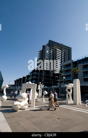 Die neu entwickelte Waterfront City und Marina und New Quay Marine in Melbourne, Australien Stockfoto