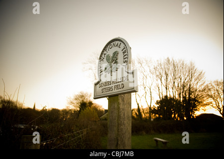 Ranmore gemeinsam mit Blick auf Dorking und Westcott in Surrey in einem Wintermorgen, Stockfoto