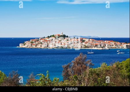 Ansicht der Stadt Primosten in Kroatien, Europa Stockfoto