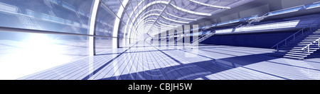 Flughafen-Architektur-Visualisierung. Stockfoto
