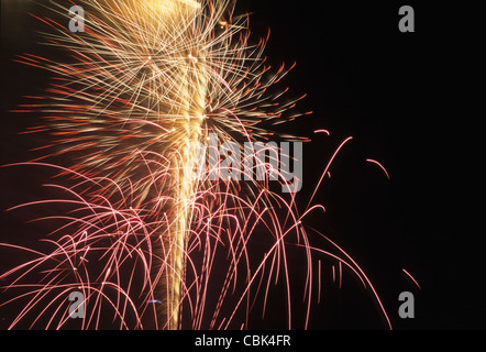 Kerl Fawkes Nacht Feuerwerk, Southbank, London, UK Stockfoto