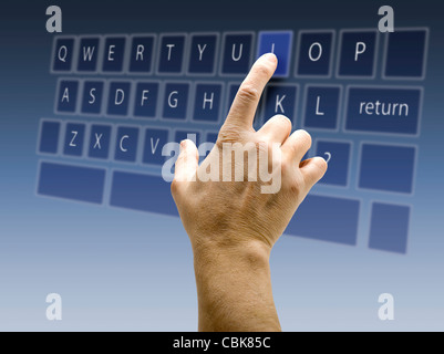 Touchscreen-Tastatur und interface Stockfoto