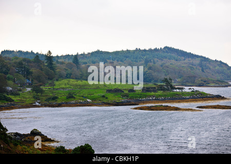 Dunvegan Castle, Clan Macleod, s "Heimat für 800 Jahre, Loch Dunvegan, Isle of Sky, Schottland Stockfoto