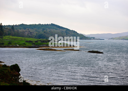 Dunvegan Castle, Clan Macleod, s "Heimat für 800 Jahre, Loch Dunvegan, Isle of Sky, Schottland Stockfoto