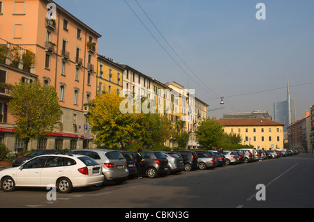 Via San Marco Straße Brera Bezirk Zentrum Mailand Lombardei Italien Europa Stockfoto